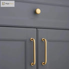Solid Brass Cabinet Handles - Modern Golden Drawer Pulls for Dresser Wardrobe and Kitchen Cupboards