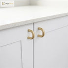 Solid Brass Cabinet Handles - Modern Golden Drawer Pulls for Dresser Wardrobe and Kitchen Cupboards