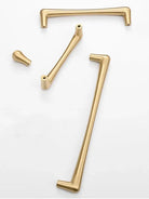 Solid Brass Cabinet Handles – Satin Brass Gold Bar Pulls and Knobs for Drawers and Wardrobes Handles