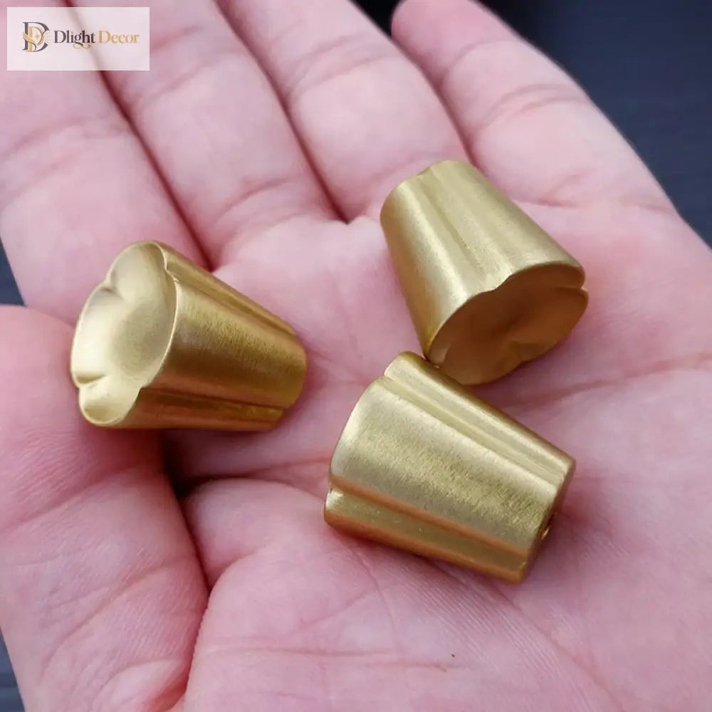 Solid Brass Flower Cabinet Knobs – Single Hole Drawer Handles for Wardrobes and Dressers knob