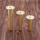 Solid Brass Furniture Leg – Adjustable Gold Cabinet Holder for Sofas TV Stands and Cupboards 9cm high Cabinet Legs