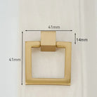 Solid Brass Kitchen Cabinet Handles – Modern Bar Pulls for Drawers and Wardrobes 41mm ring Handles