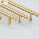 Solid Brass Kitchen Cabinet Handles – Modern Bar Pulls for Drawers and Wardrobes Handles