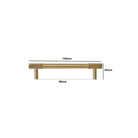 Solid Brass Knurled Cabinet Handles – Satin Gold Long Wardrobe Bar Pulls and Drawer T-Bars 130mm / 1 piece Handles