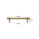 Solid Brass Knurled Cabinet Handles – Satin Gold Long Wardrobe Bar Pulls and Drawer T-Bars 160mm / 1 piece Handles