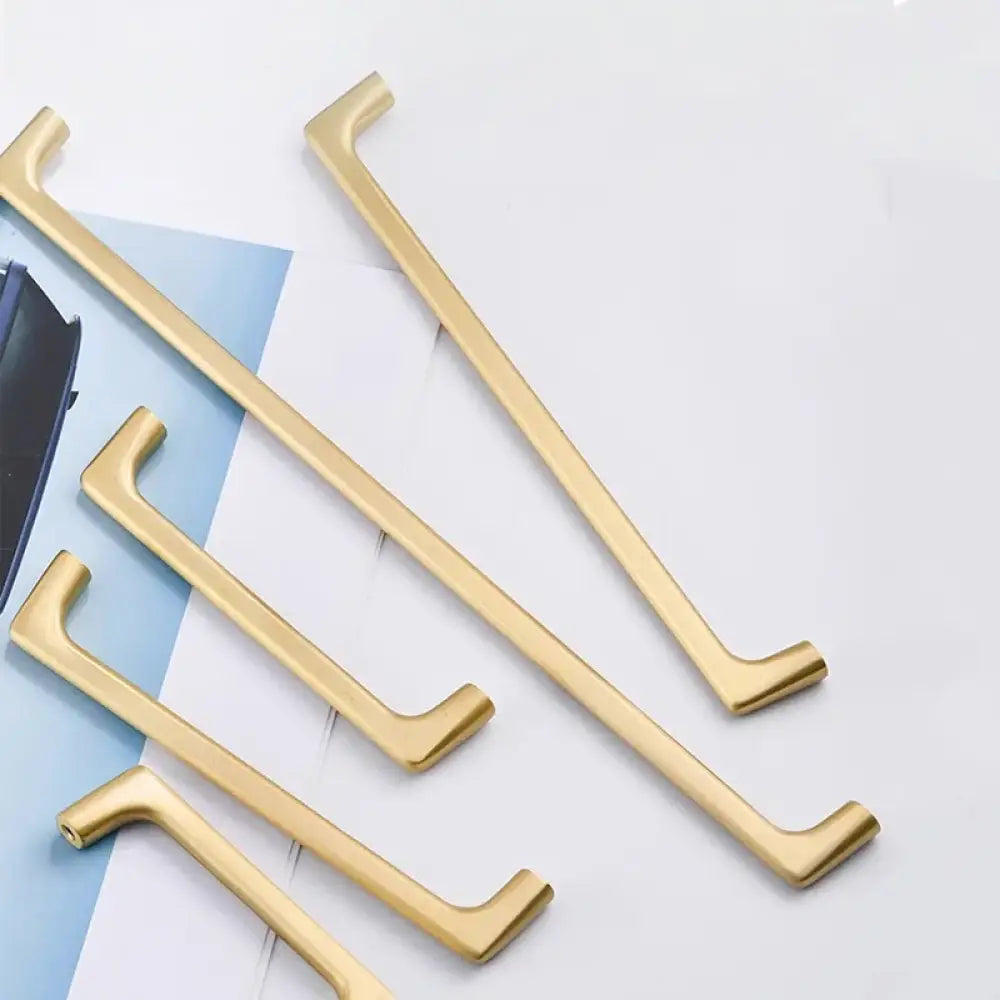 Solid Brass Wardrobe Handles – Integrated Cabinet Pulls and Furniture Bar Handles (106mm-332mm) Handles