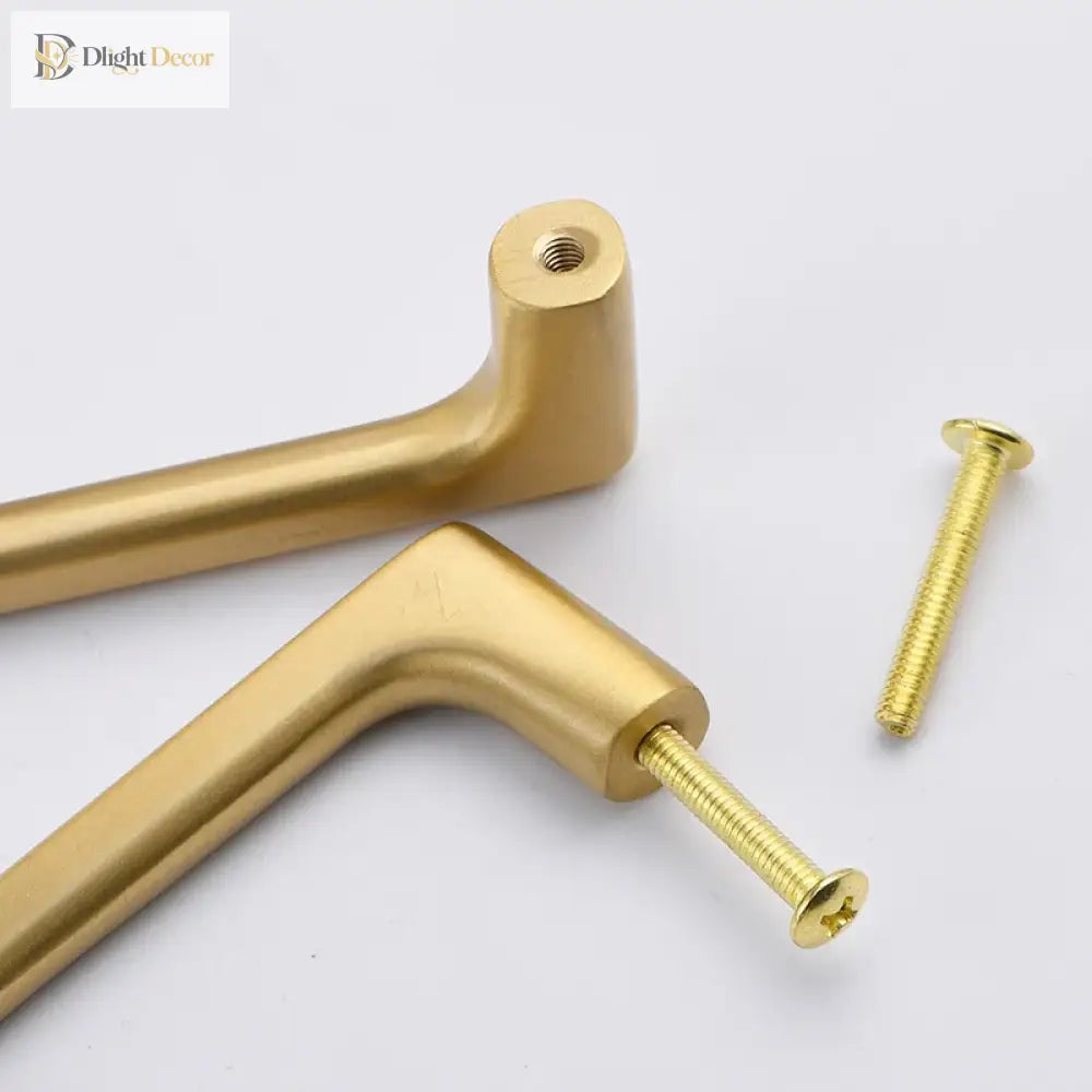 Solid Brass Wardrobe Handles – Integrated Cabinet Pulls and Furniture Bar Handles (106mm-332mm) Handles