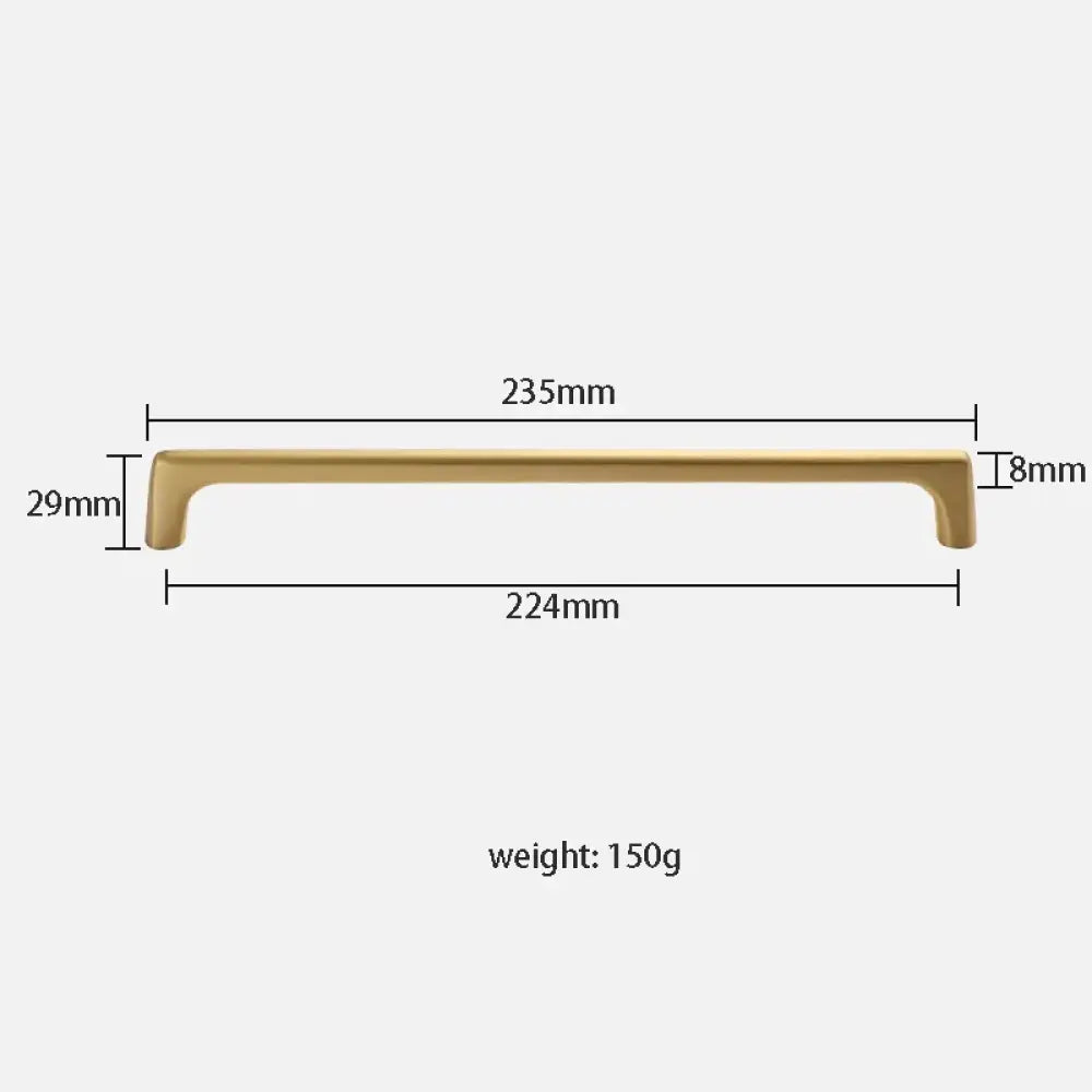 Solid Brass Wardrobe Handles – Integrated Cabinet Pulls and Furniture Bar Handles (106mm-332mm) TB2040-XXL Handles