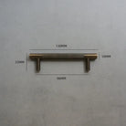Solid Bronze Cabinet Handles – Antique Brass Wardrobe Bars and Drawer Pulls (20mm-500mm) 130mm Handles