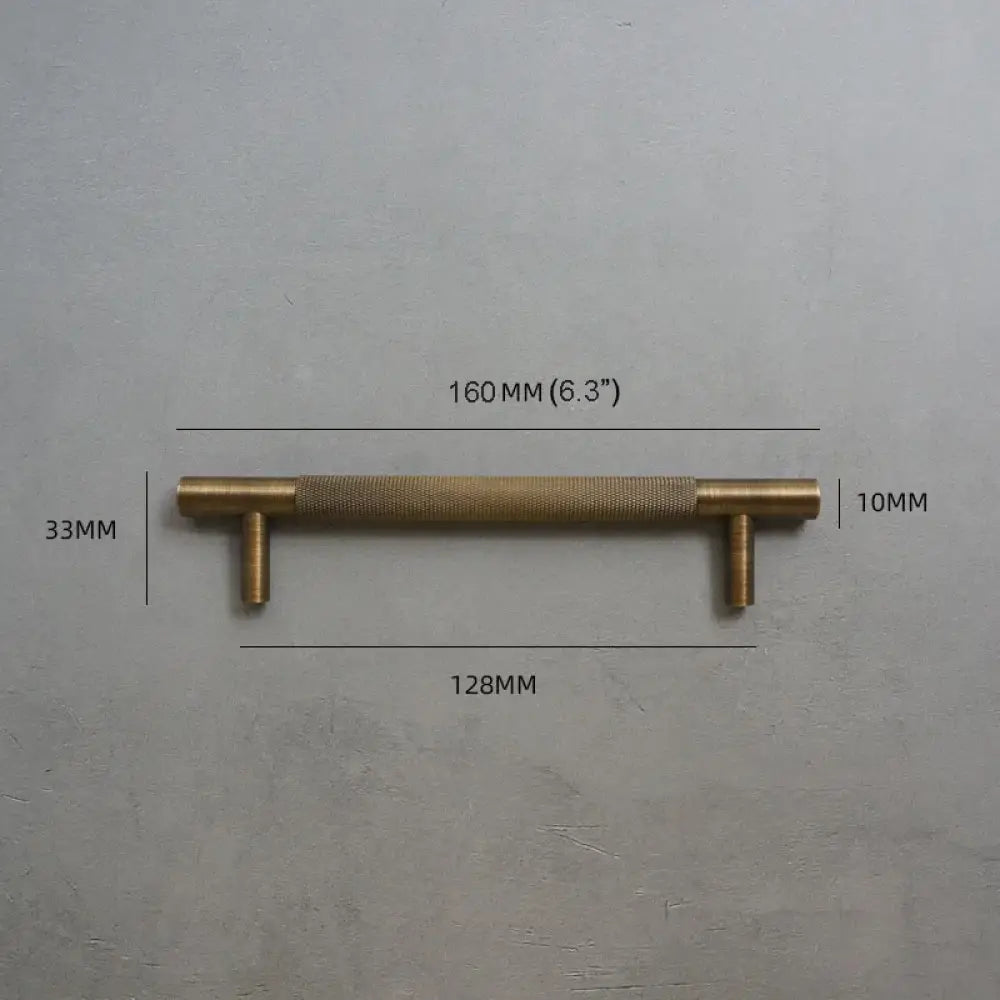 Solid Bronze Cabinet Handles – Antique Brass Wardrobe Bars and Drawer Pulls (20mm-500mm) 160mm Handles