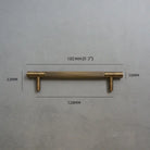 Solid Bronze Cabinet Handles – Antique Brass Wardrobe Bars and Drawer Pulls (20mm-500mm) 160mm Handles