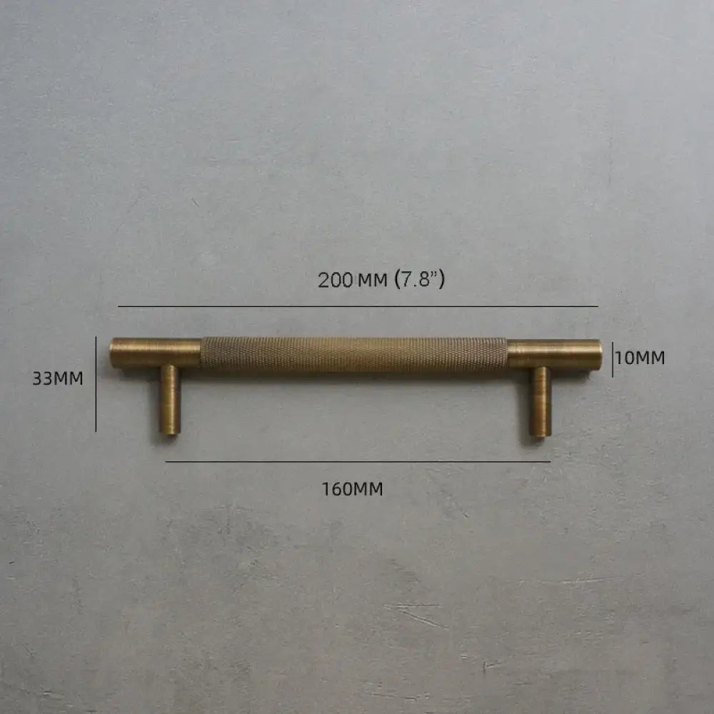 Solid Bronze Cabinet Handles – Antique Brass Wardrobe Bars and Drawer Pulls (20mm-500mm) 200mm Handles