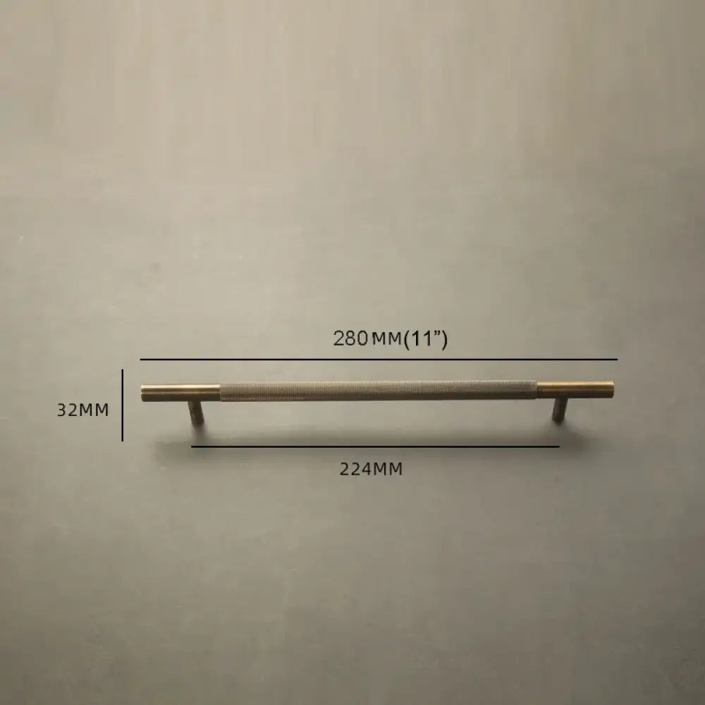 Solid Bronze Cabinet Handles – Antique Brass Wardrobe Bars and Drawer Pulls (20mm-500mm) 280mm Handles