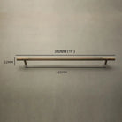 Solid Bronze Cabinet Handles – Antique Brass Wardrobe Bars and Drawer Pulls (20mm-500mm) 380mm Handles