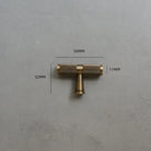 Solid Bronze Cabinet Handles – Antique Brass Wardrobe Bars and Drawer Pulls (20mm-500mm) 50mm T Handles