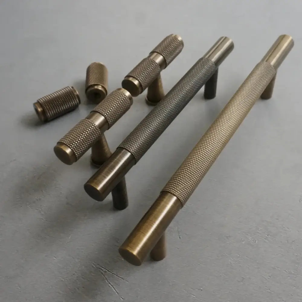 Solid Bronze Cabinet Handles – Antique Brass Wardrobe Bars and Drawer Pulls (20mm-500mm) Handles