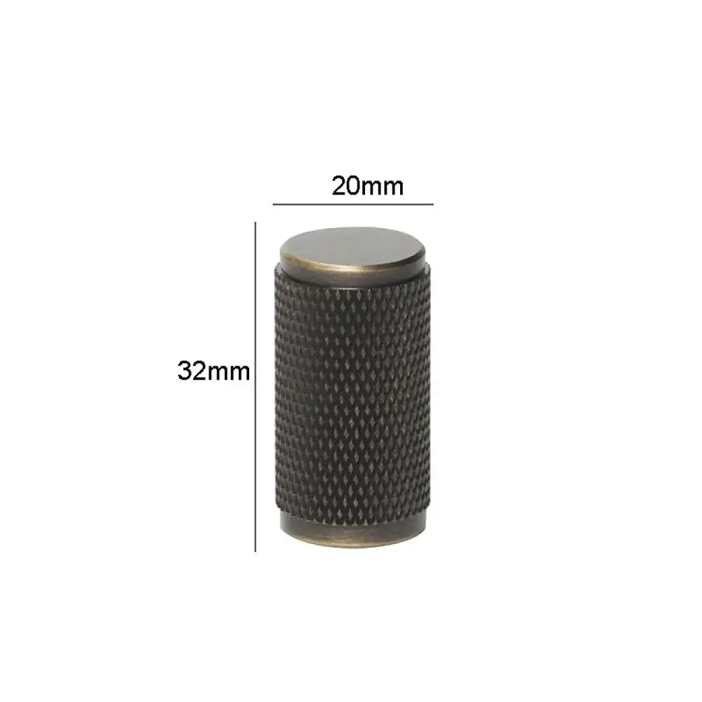 Solid Bronze Cabinet Handles – Antique Brass Wardrobe Bars and Drawer Pulls (20mm-500mm) 20mm diameter knob Handles