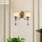 Sophia - European - Style Glass Wall Lamp Warm Living Room Tv Background Bedroom Bedside Double