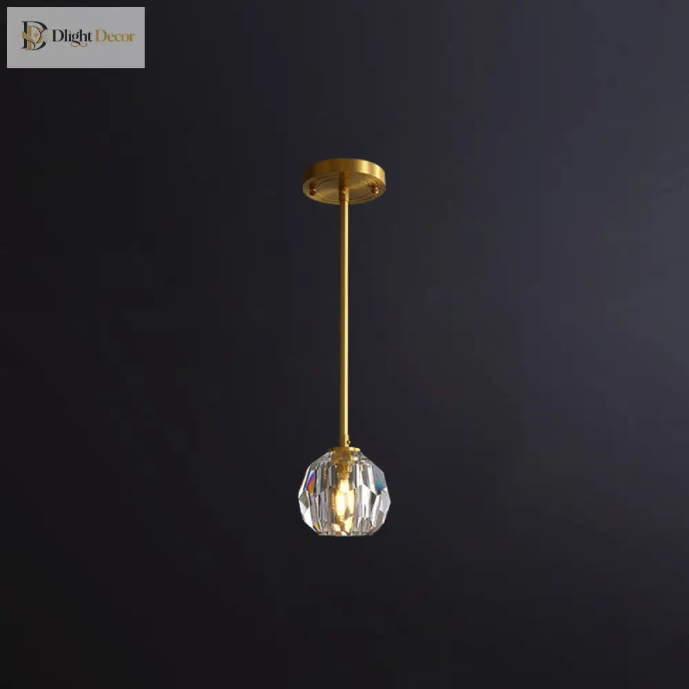 Sophia’s Stunning Crystal Gold Pendant Lamp - Illuminate With Elegance Lights
