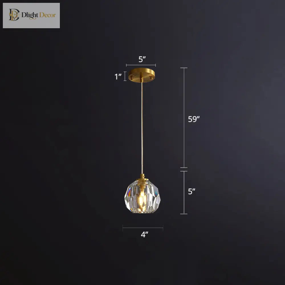 Sophia’s Stunning Crystal Gold Pendant Lamp - Illuminate With Elegance Lights