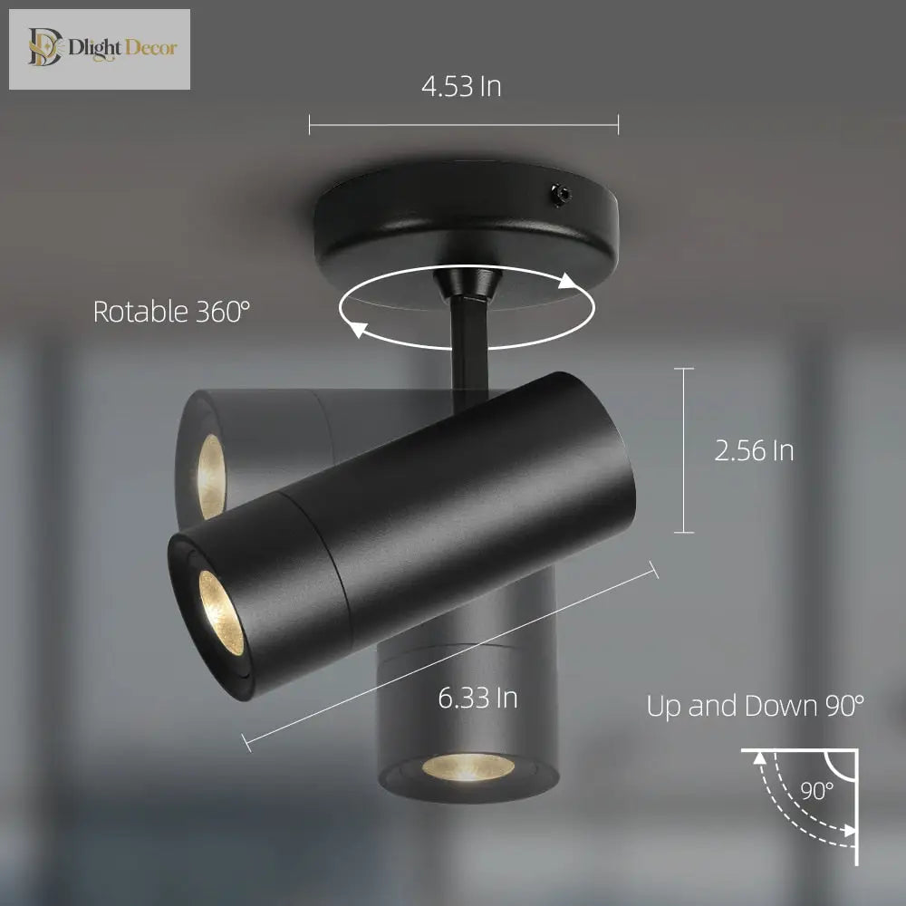 Sophia’s 360° Adjustable Ceiling/Wall Spotlight With Dimmable Gu10 Replaceable Bulb