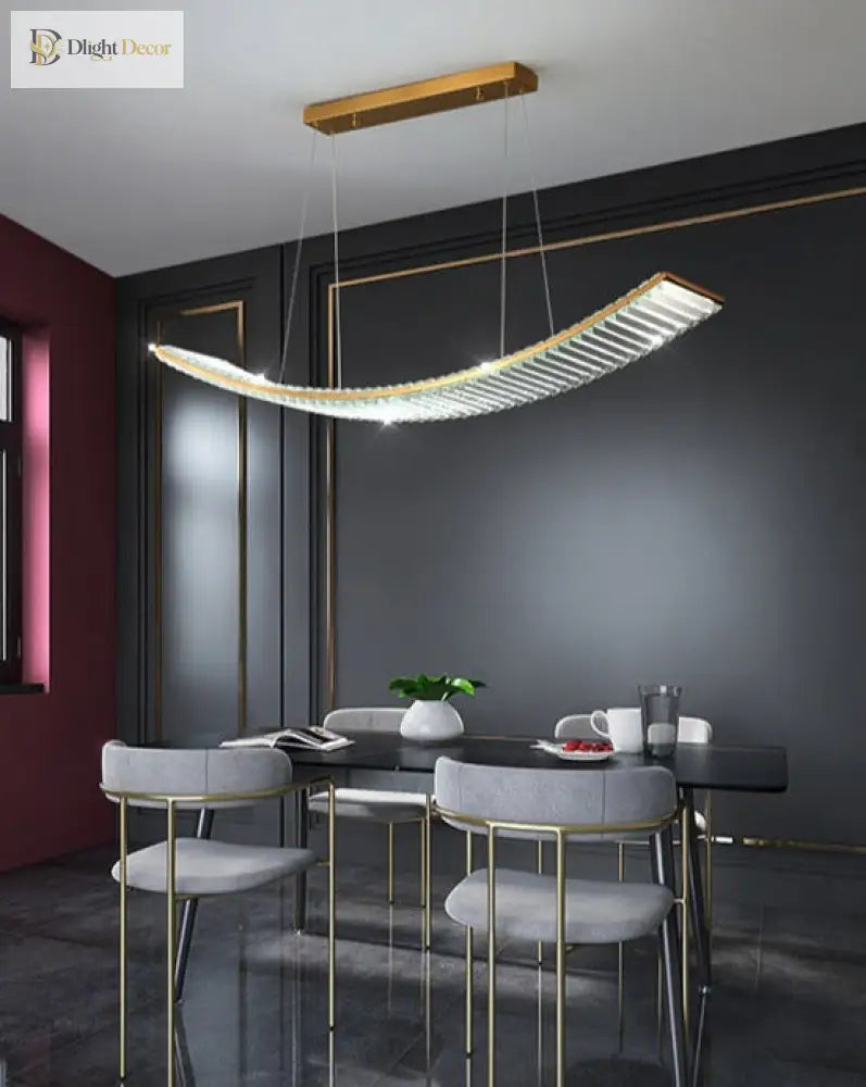 Sophia’s Luxurious Arch Chandelier - Modern Crystal Brilliance Ceiling Light Fixtures