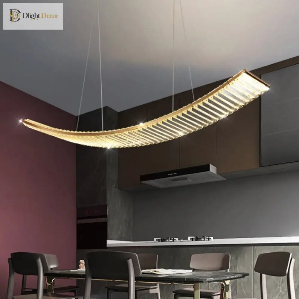 Sophia’s Luxurious Arch Chandelier - Modern Crystal Brilliance Ceiling Light Fixtures
