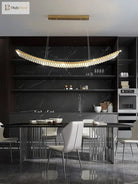 Sophia’s Luxurious Arch Chandelier - Modern Crystal Brilliance Ceiling Light Fixtures