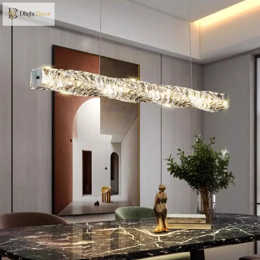 Sophisticated Crystal Led Pendant Lights - Dimmable Ideal For Living And Dining Rooms Luxurious
