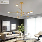 Swivel Led Chandelier - Versatile For Living Dining Office Sleek Black Pendant Light Modern Home