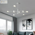 Swivel Led Chandelier - Versatile For Living Dining Office Sleek Black Pendant Light Modern Home