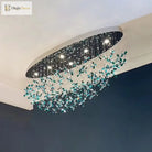 Spiral Design Modern Crystal Chandelier - Elegance For Staircase Lighting Living Room Hotel Lobby
