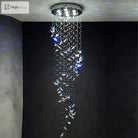 Spiral Design Modern Crystal Chandelier - Elegance For Staircase Lighting Living Room Hotel Lobby
