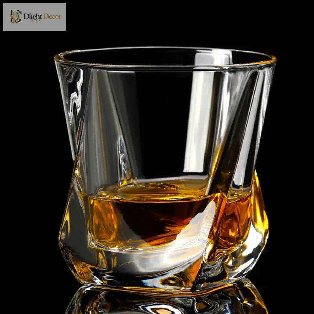 Dlight Decor Spiral Square Glass Cup Set 170ml (1pc/2pc) Cocktail Glasses