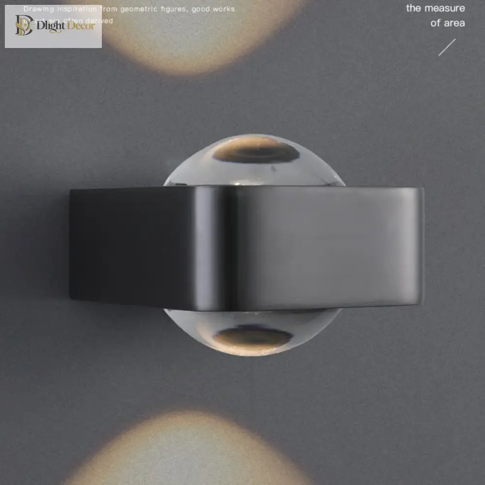 Square Copper Bedroom Wall Lamp - Modern High - End Luxury Led Light For Living Room Double Head