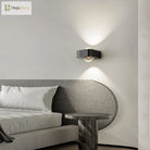 Square Copper Bedroom Wall Lamp - Modern High - End Luxury Led Light For Living Room Double Head