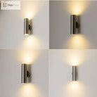 Stainless Steel Shiny Led Wall Lamp - Elegant Outdoor Lighting For Bedrooms Gardens And Porches