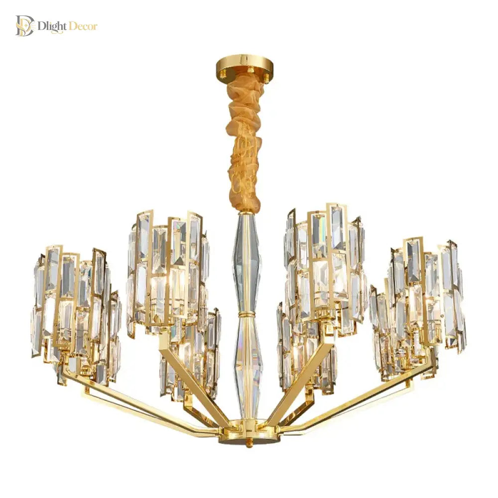 Stainless Steel Living Room Dining Chandelier - Designer Post - Modern Elegance For Villas And