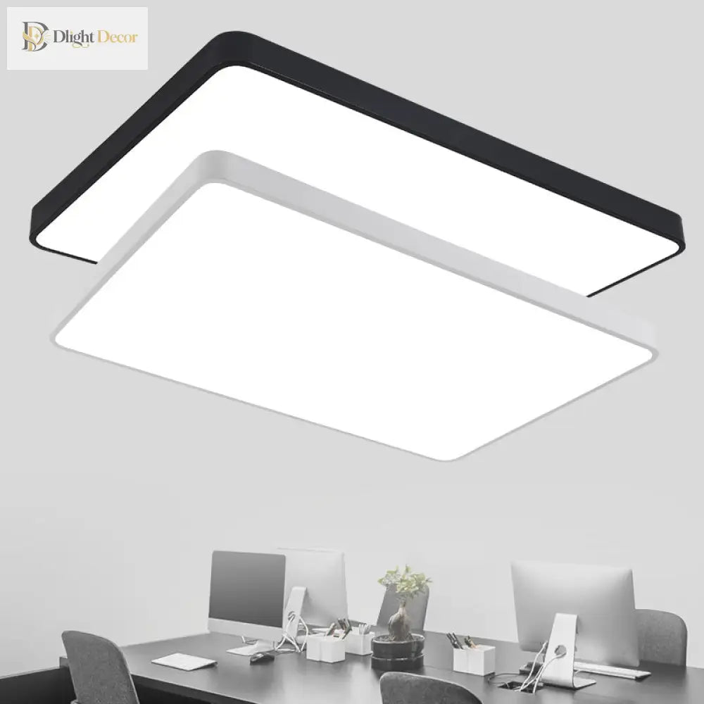Starburst: Geometric Led Ceiling Light - Contemporary Office Fixture Acrylic Flush Mount