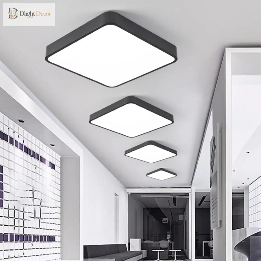 Starburst: Geometric Led Ceiling Light - Contemporary Office Fixture Acrylic Flush Mount