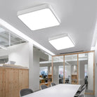 Starburst: Geometric Led Ceiling Light - Contemporary Office Fixture Acrylic Flush Mount White / 16’
