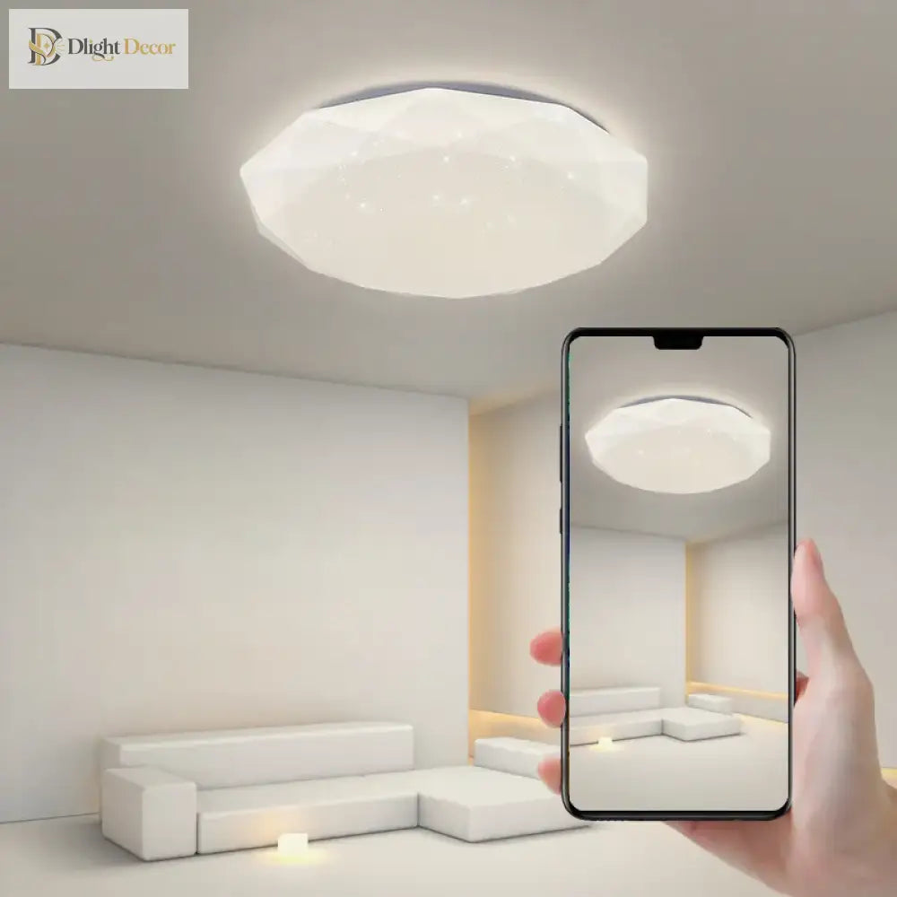 Starry Sky Led Ceiling Lamp - Modern Lighting Fixture For Dining Room Living And Bedroom 36W 24W