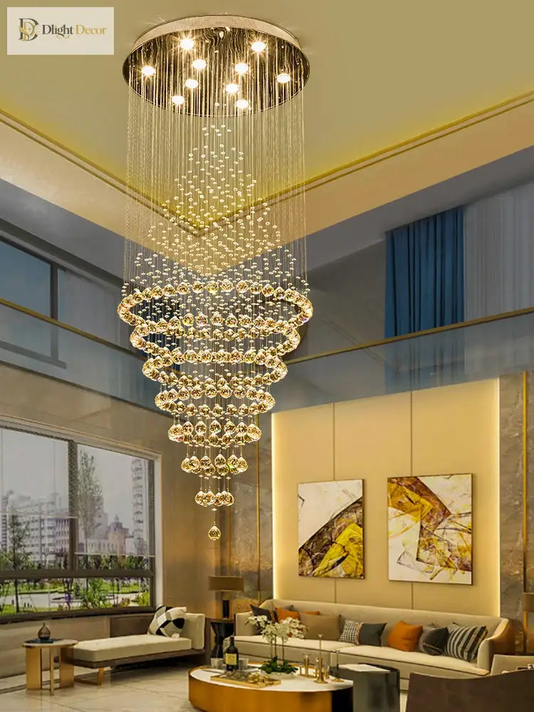 Starry Crystal Loft Chandelier - High - Quality Pendant Light For Elegant Spaces Chandelier