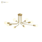 Stella’s Starry Symphony: Modern Brass Starburst Ceiling Light