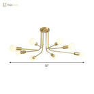 Stella’s Starry Symphony: Modern Brass Starburst Ceiling Light
