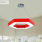 Stella’s Contemporary Led Honeycomb Pendant Light - Vibrant Green/Blue/Red In White/Warm/Natural