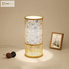 Style Bamboo Weaving Table Lamp - Creative Rattan Bedside Lighting