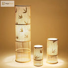 Style Bamboo Weaving Table Lamp - Creative Rattan Bedside Lighting