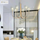 Swoop Arm Chandelier - Retro Elegance For Luxurious Living And Dining Spaces Ceiling Light