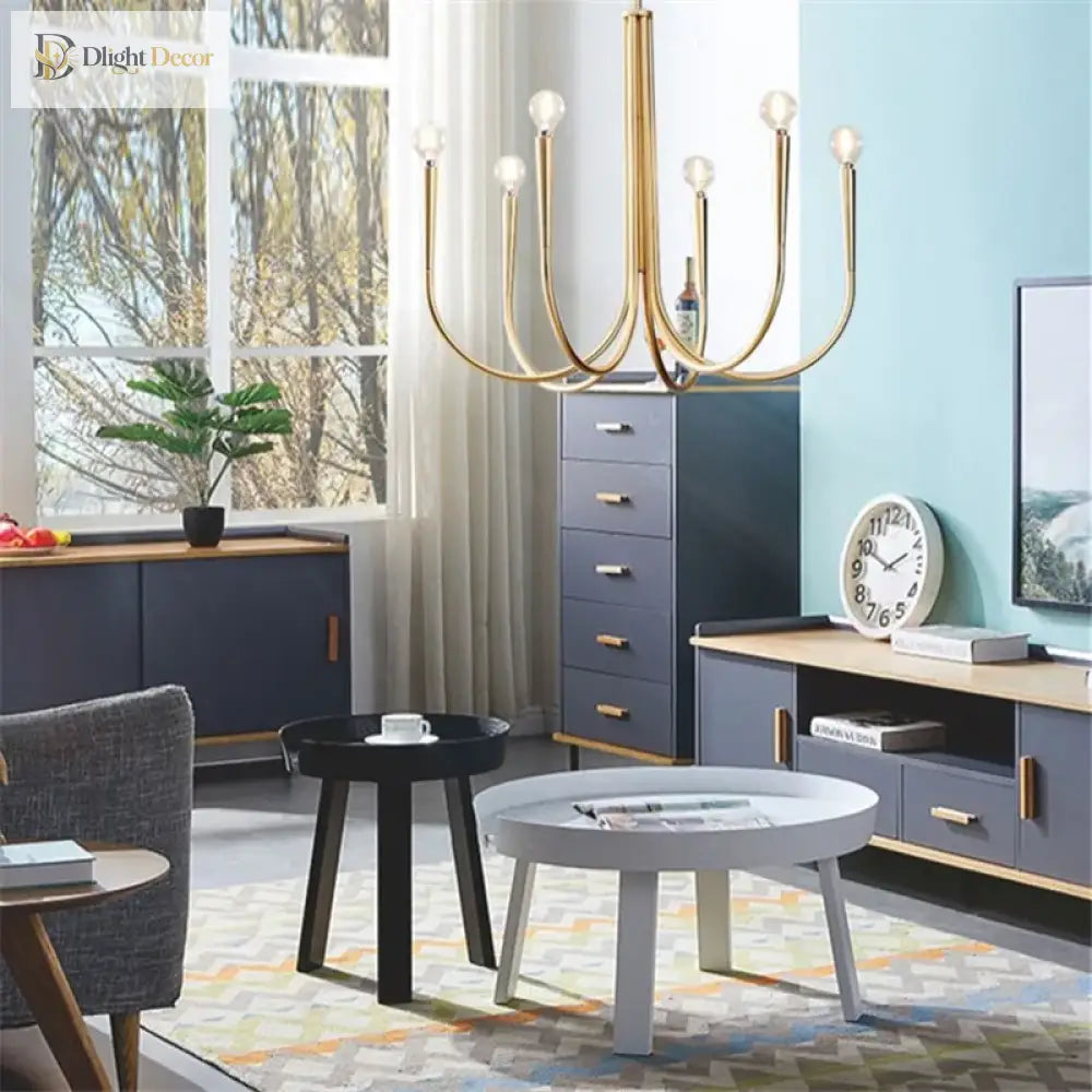 Swoop Arm Chandelier - Retro Elegance For Luxurious Living And Dining Spaces Ceiling Light